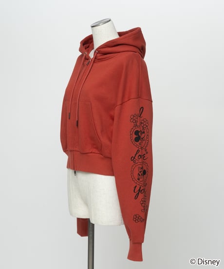 Disney / SWEAT ZIP HOODIE(ミッキー&ミニー)【WCJ-TD-062RED26】