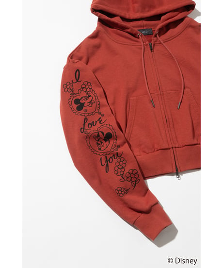 Disney / SWEAT ZIP HOODIE(ミッキー&ミニー)【WCJ-TD-062RED26】