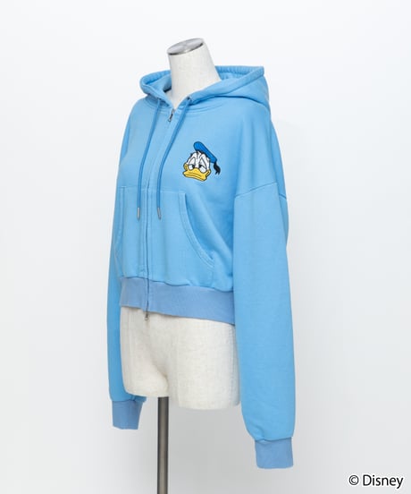 Disney / EMBROIDERY ZIP HOODIE(ドナルド)【WCJ-TD-044BLU03】