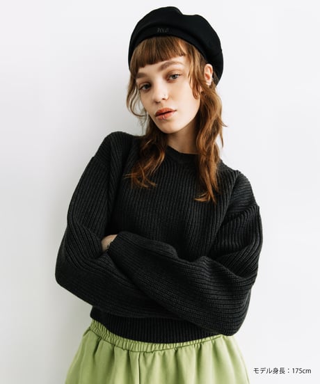 浅VネックニットTOPS【WCJ-MK-032DGY】