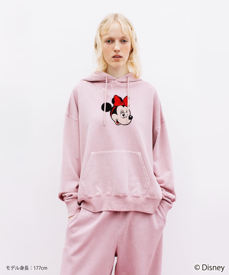 新品Disney / OVER DYE SS TEE（ミニー） Disney / SWEAT HOODIE(ミニー)【WCJ-NA-052PNK02】 | W