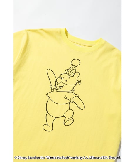 Disney / HAPPY BIRTHDAY TEE(くまのプーさん)【WCJ-TD-005YEL09】