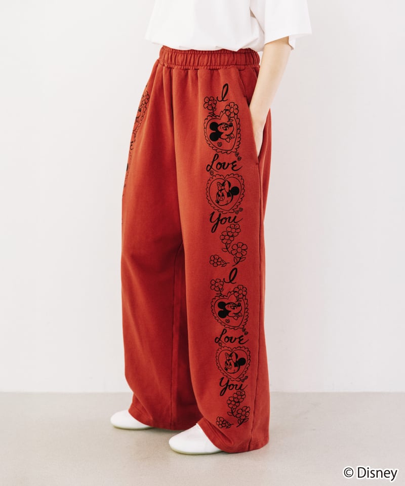 Disney / SWEAT PANTS(ミッキー&ミニー)【WCJ-TD-053RED26】