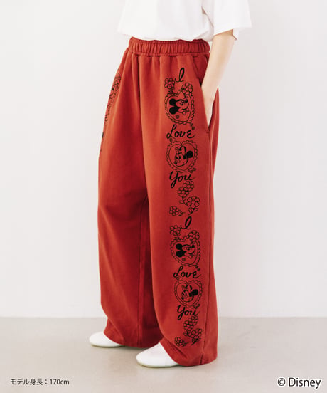 Disney / SWEAT PANTS(ミッキー&ミニー)【WCJ-TD-053RED26】