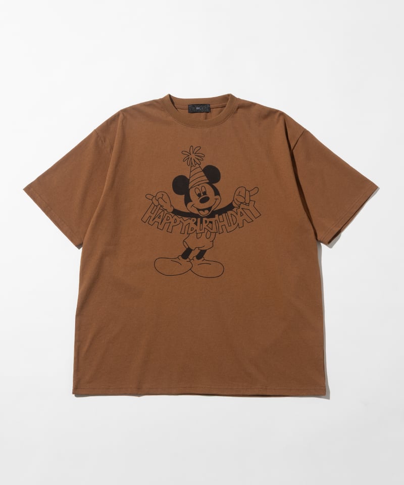 Disney / TEE（ミッキー）WCJ ブラウン　新品未使用 Disney / HAPPY BIRTHDAY TEE(ミッキー)【WCJ-TD-005BRN