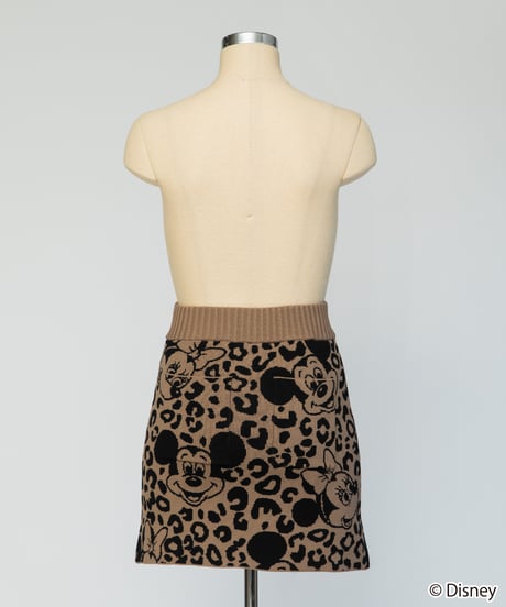Disney / LEOPARD DESIGN SKIRT【WCJ-MK-027BEG-BLK】