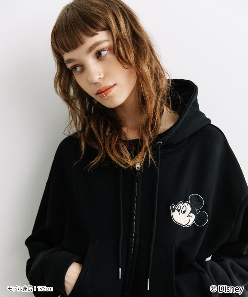 wcj　ミッキー Disney / EMBROIDERY ZIP HOODIE(ミッキー)【WCJ-TD-044