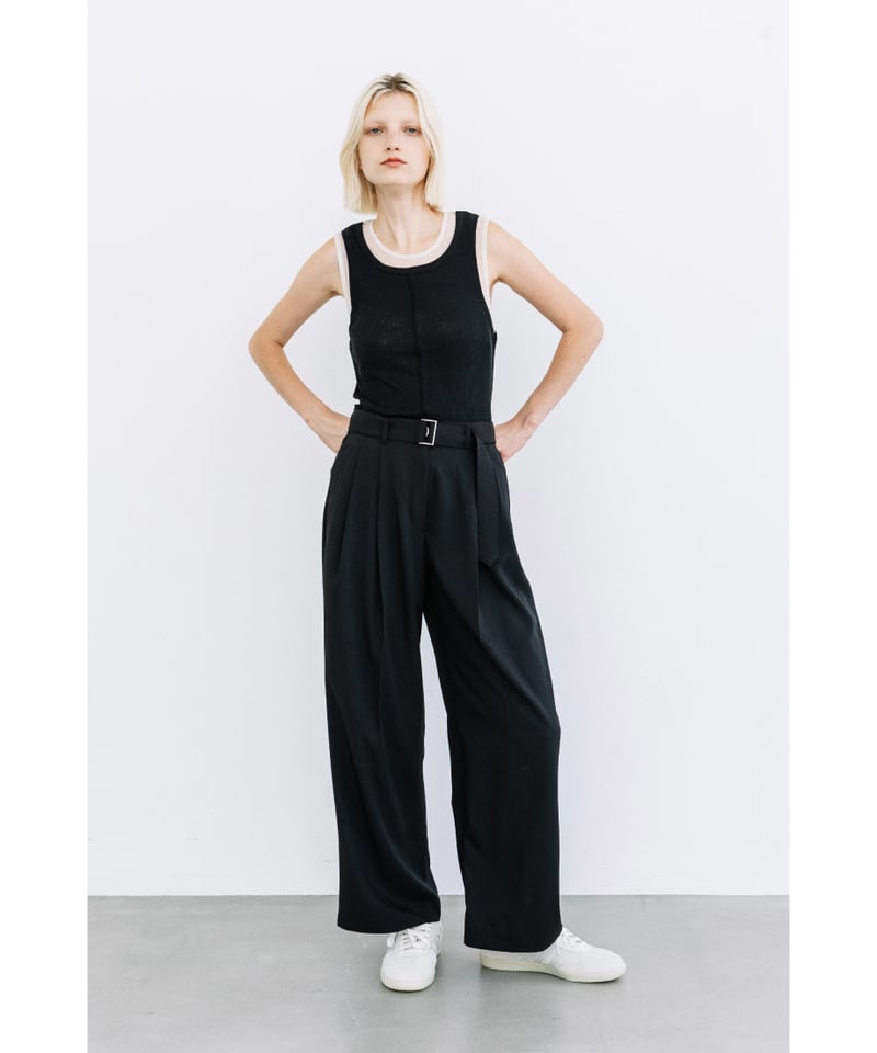 速乾】ベルト付きツータックパンツ【WCJ-TA-022BLK】 | WCJ OFFICIAL