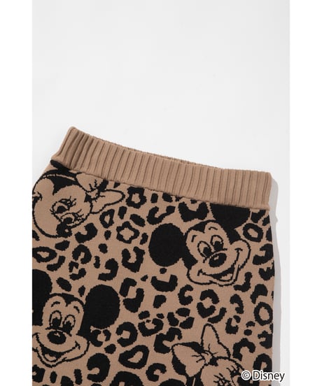 Disney / LEOPARD DESIGN SKIRT【WCJ-MK-027BEG-BLK】