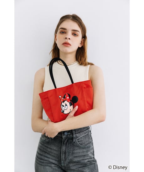 【撥水】Disney / REVERSIBLE TOTE BAG(S)(ミニー)【WCJ-TD-013RED-BEG02】