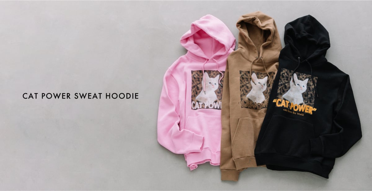 お値下げ！新品wcj !CAT POWER SWEAT CAT POWER SWEAT HOODIE【WCJ-NA-011LPK】 | WCJ OFF