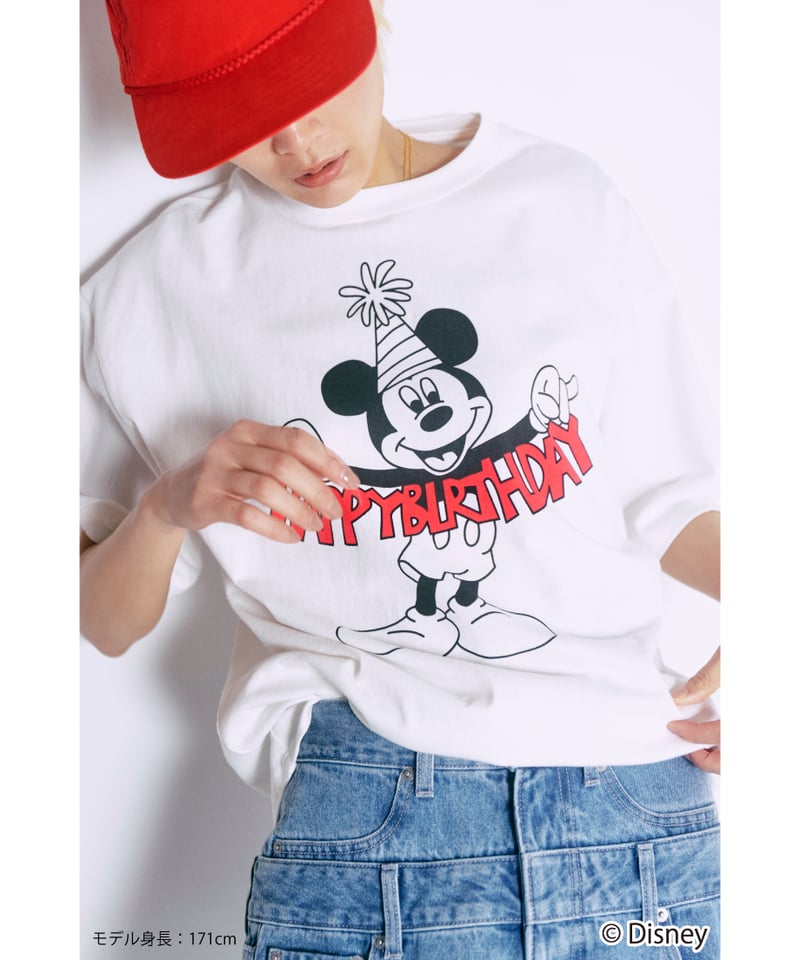 Disney / HAPPY BIRTHDAY TEE(ミッキー)【WCJ-TD-005WHT