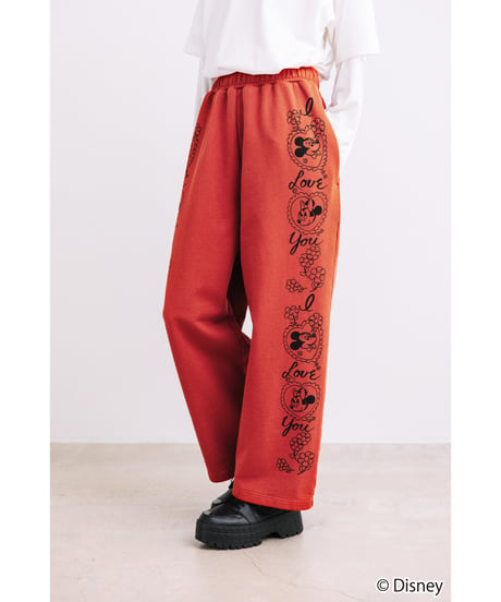 Disney / SWEAT PANTS(ミッキー&ミニー)【WCJ-TD-053RED26】