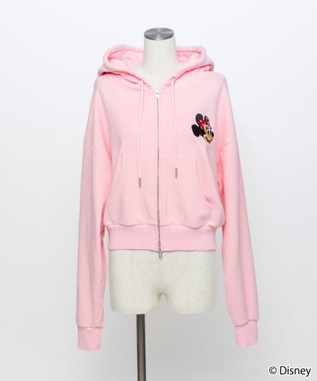 Disney / EMBROIDERY ZIP HOODIE(ミニー)【WCJ-TD-044LPK02】