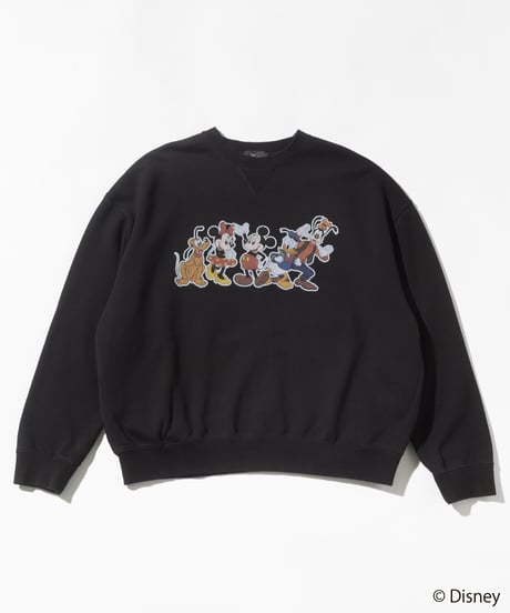 Disney / MICKEY AND FRIENDS SWEAT TOP【WCJ-TD-026BLK】
