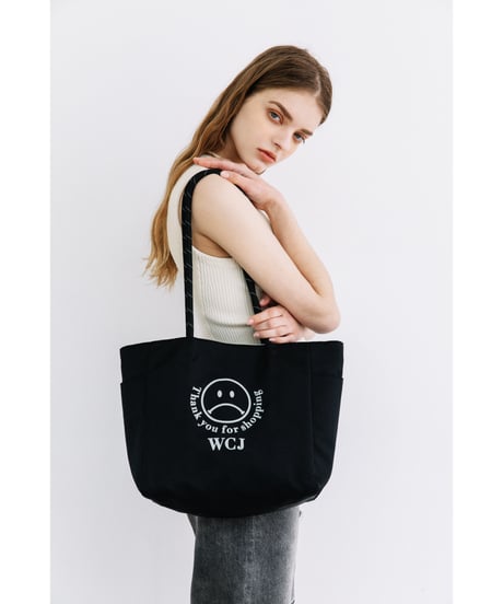 【撥水】リバーシブルトートバッグ【WCJ-TB-014BLK-GRY】