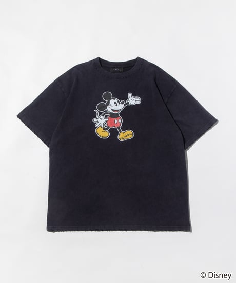Disney / OVER DYE SS TEE(ミッキー)【WCJ-GC-054BLK01】