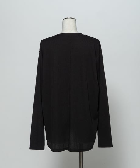 【速乾】【防シワ】オーバーサイズアウトシームカットソー【WCJ-PP-122BLK】