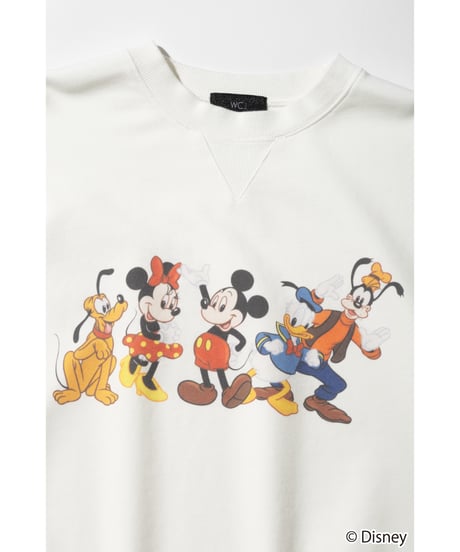 Disney / MICKEY AND FRIENDS SWEAT TOP【WCJ-TD-026WHT】