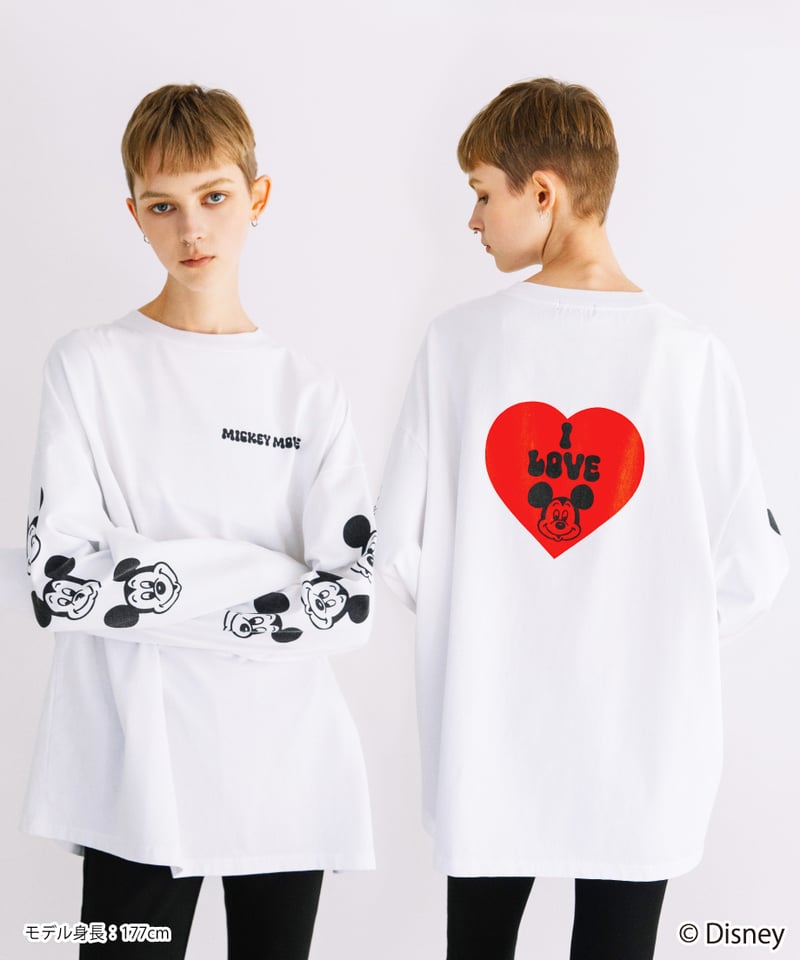 新品未使用タグ付き WCJ Disney / I LOVE LS TEE ロンT Disney / I LOVE LS TEE【WCJ-TD-049WHT】 ※3月下旬発売予定