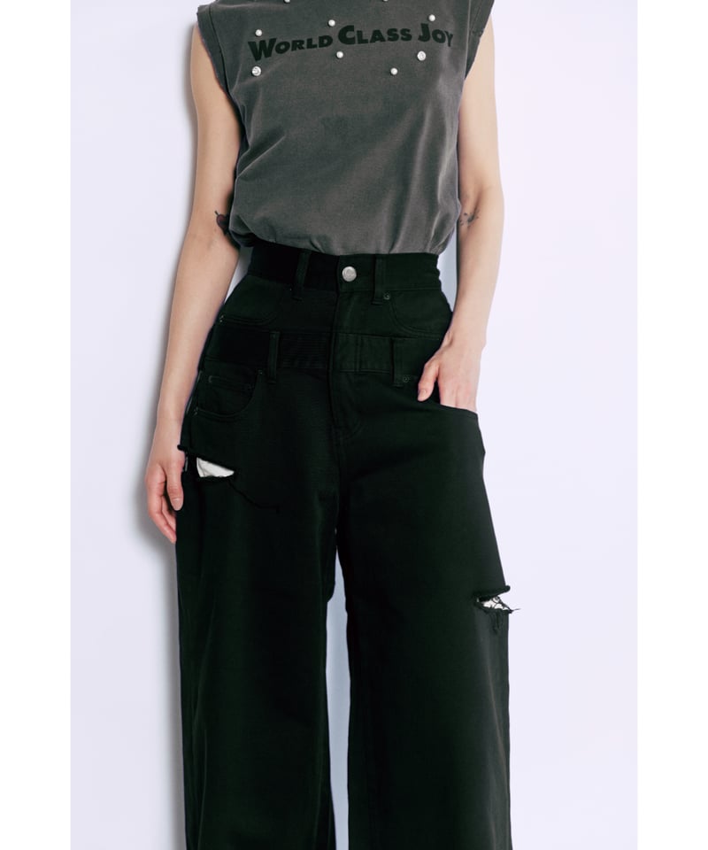レイヤードパンツ【WCJ-GM-026BLK】 | WCJ OFFICIAL WEB STORE