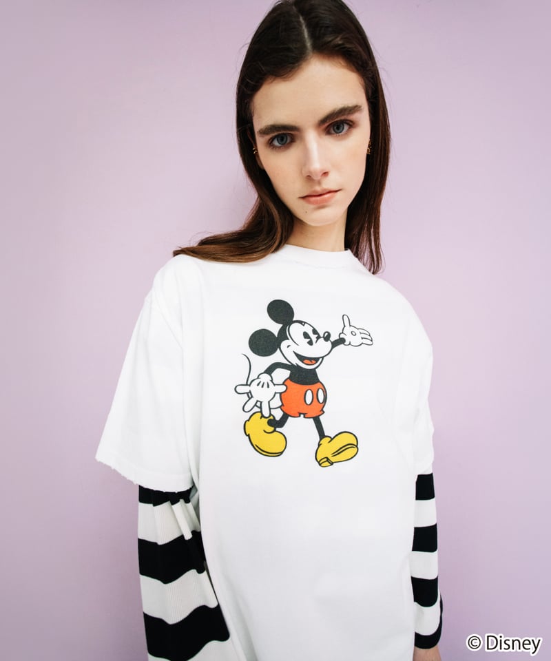 Disney / OVER DYE SS TEE(ミッキー)【WCJ-GC-054WHT01】 Disney / OVER DYE SS TEE(ミッキー)【WCJ-GC-054WHT01】