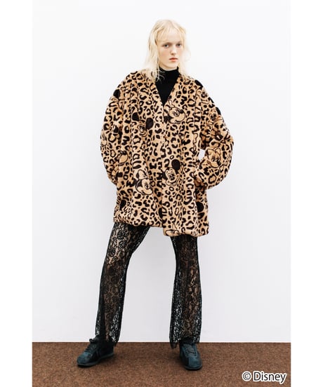 Disney / LEOPARD DESIGN COAT【WCJ-NA-048BEG-BLK】