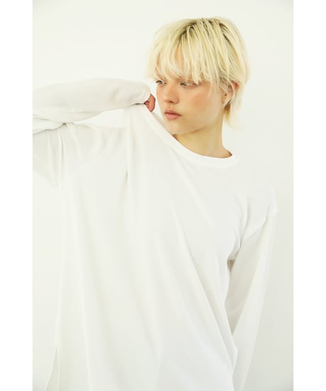 【速乾】【防シワ】オーバーサイズアウトシームカットソー【WCJ-PP-122WHT】