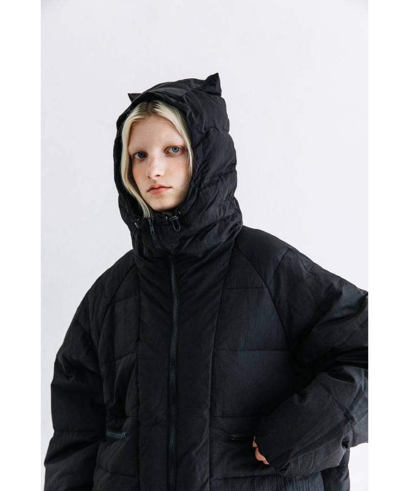 WCJ 猫耳ダウンジャケット 撥水】猫耳ダウンジャケット【WCJ-JF-070BLK】※10月中旬発送予定