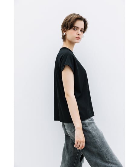 【速乾】【防シワ】フレンチスリーブTEE【WCJ-PP-057BLK】