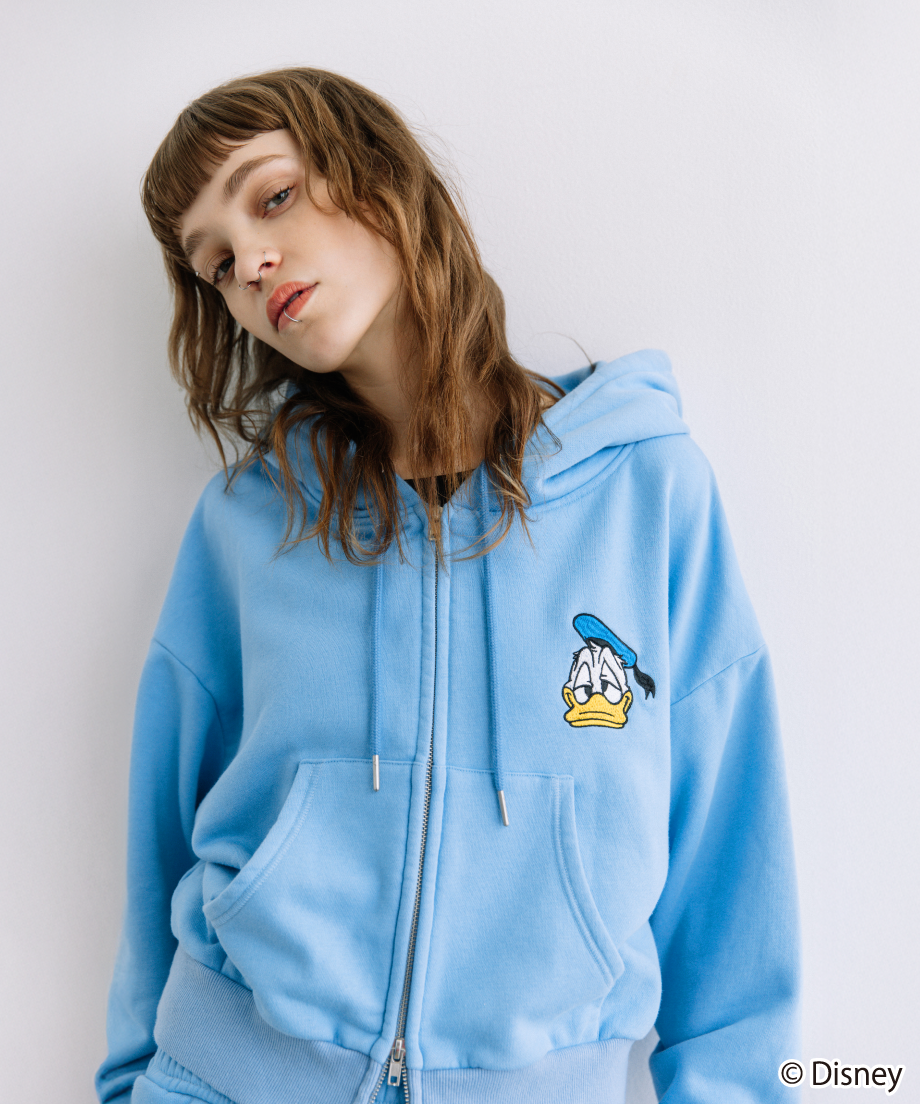 Disney / EMBROIDERY ZIP HOODIE(ドナルド)【WCJ-TD-044