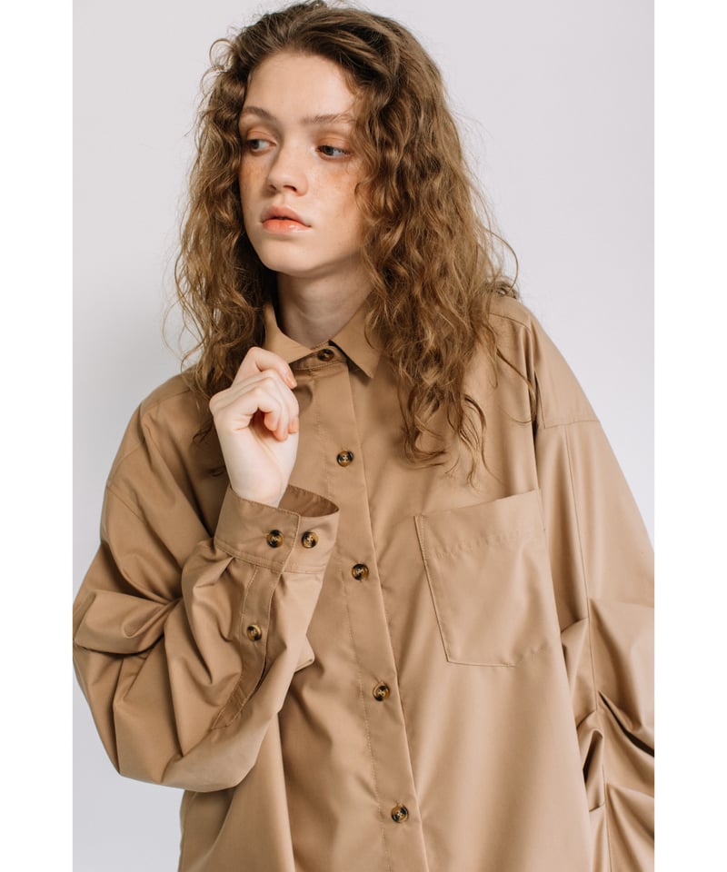 デザインオーバーサイズシャツ パールデザインオーバーサイズTシャツ 1013-240226026