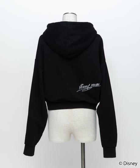 Disney / EMBROIDERY ZIP HOODIE(ミッキー)【WCJ-TD-044BLK01】