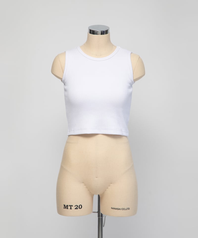 Kanako Tamura リボン付きホワイトタンクトップ カップ付きリブタンクトップ【WCJ-PP-051WHT】 | WCJ OFFICIAL WEB