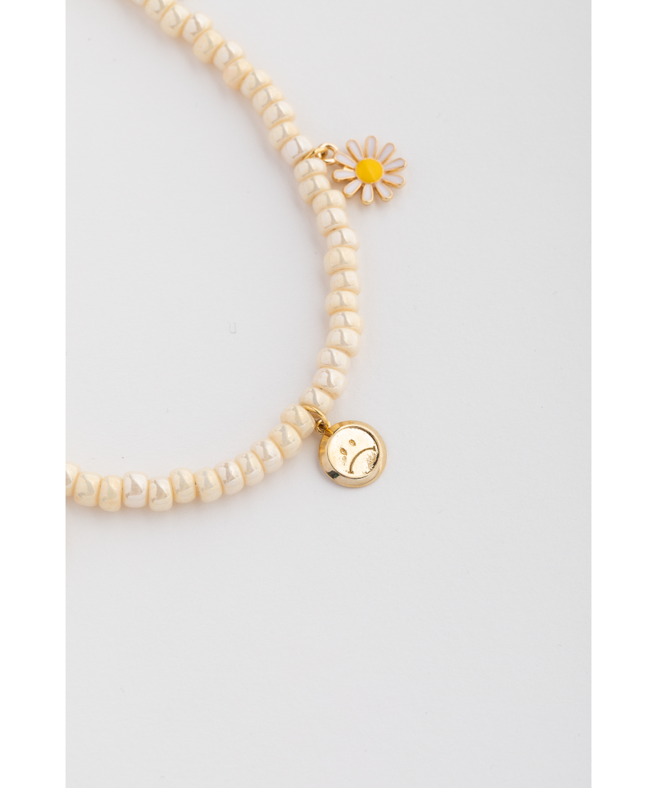 WCJチャーム付きビーズネックレス　ホワイト チャーム付きビーズネックレス【WCJ-GB-021WHT】 | WCJ OFFICIAL