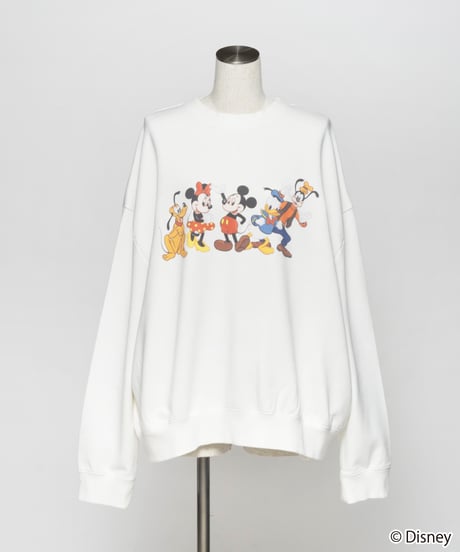 Disney / MICKEY AND FRIENDS SWEAT TOP【WCJ-TD-026WHT】
