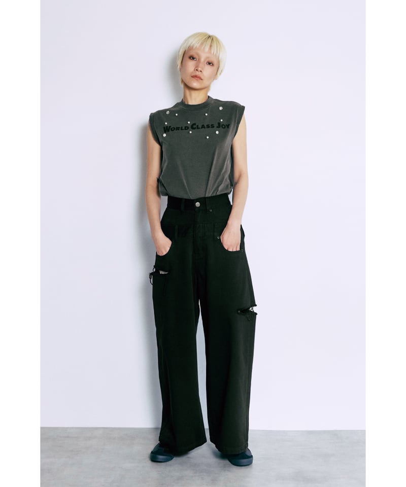 ansdotsloevner レイヤードパンツ レイヤードパンツ【WCJ-GM-026BLK】 | WCJ OFFICIAL WEB STORE