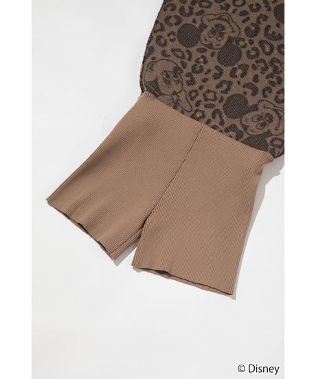 Disney / LEOPARD DESIGN SKIRT【WCJ-MK-027BEG-BLK】