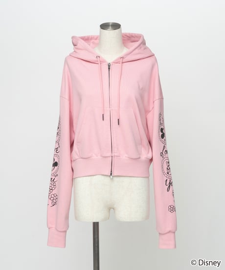 Disney / SWEAT ZIP HOODIE(ミッキー&ミニー)【WCJ-TD-062PNK26】