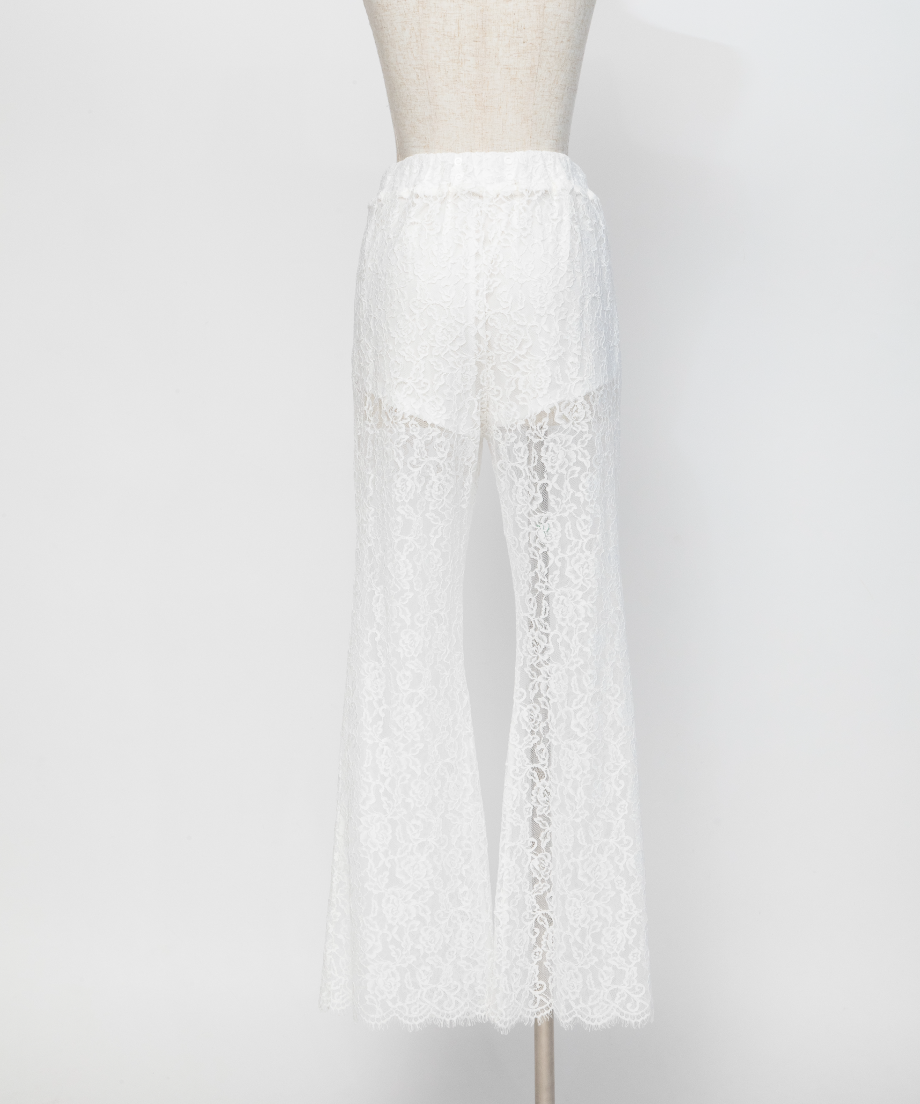 レースフレアパンツ【WCJ-PP-100WHT】 | WCJ OFFICIAL WEB STORE