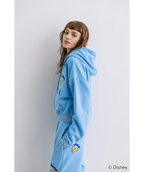 Disney / EMBROIDERY ZIP HOODIE(ドナルド)【WCJ-TD-044BLU03】