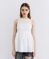 ジャガードキャミトップス【WCJ-TA-009WHT】