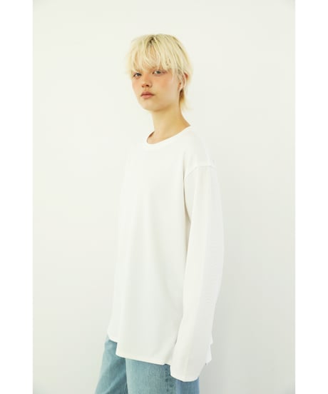 【速乾】【防シワ】オーバーサイズアウトシームカットソー【WCJ-PP-122WHT】