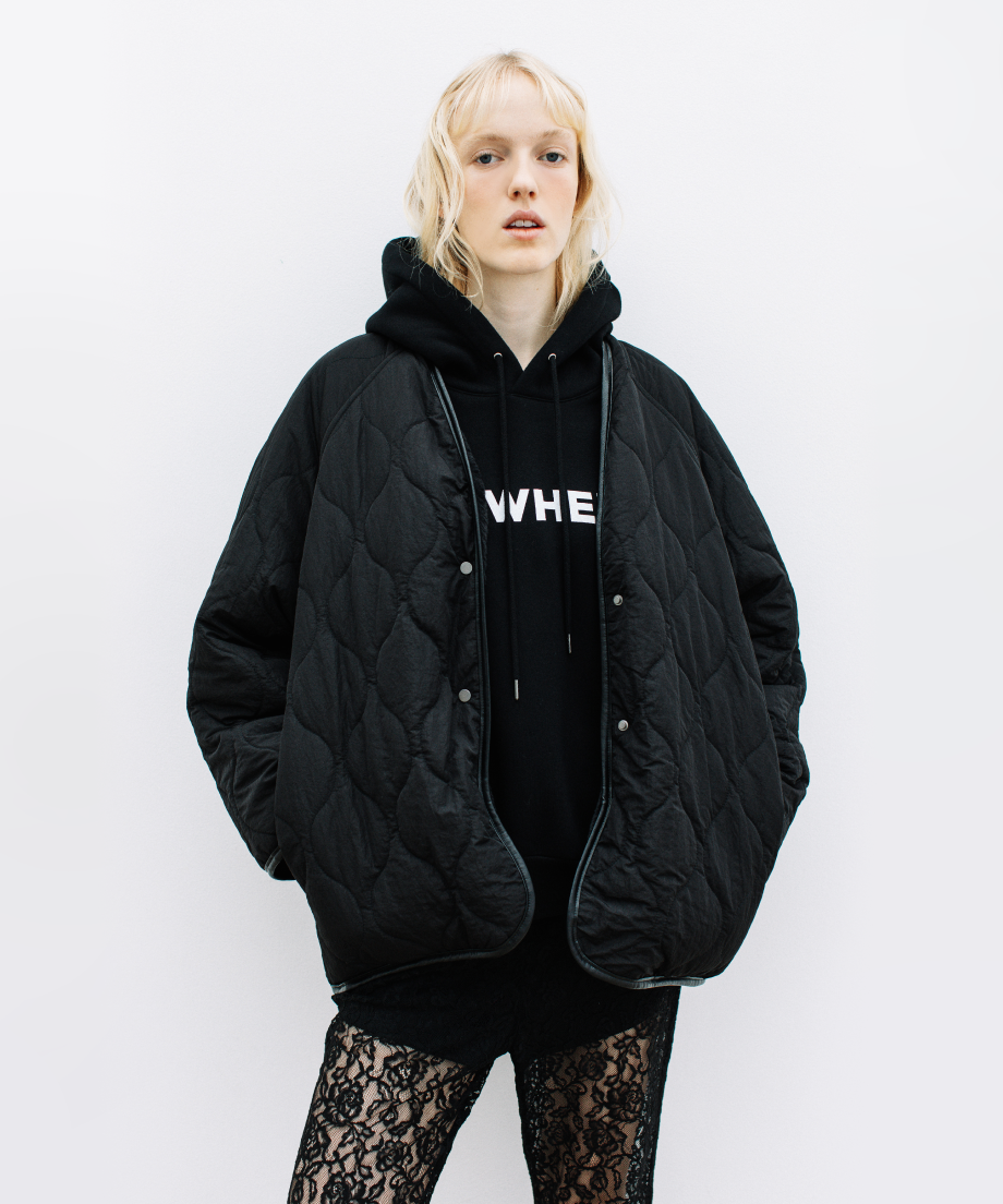 ひょうたんキルトリバーシブルコート【WCJ-JF-064BLK-BLK