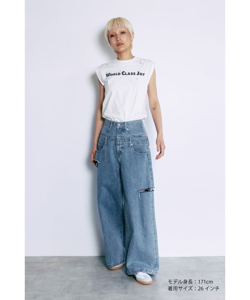 WCJレイヤードデニムパンツ レイヤードデニムパンツ【WCJ-GM-026BLU】 | WCJ OFFICIAL WEB S