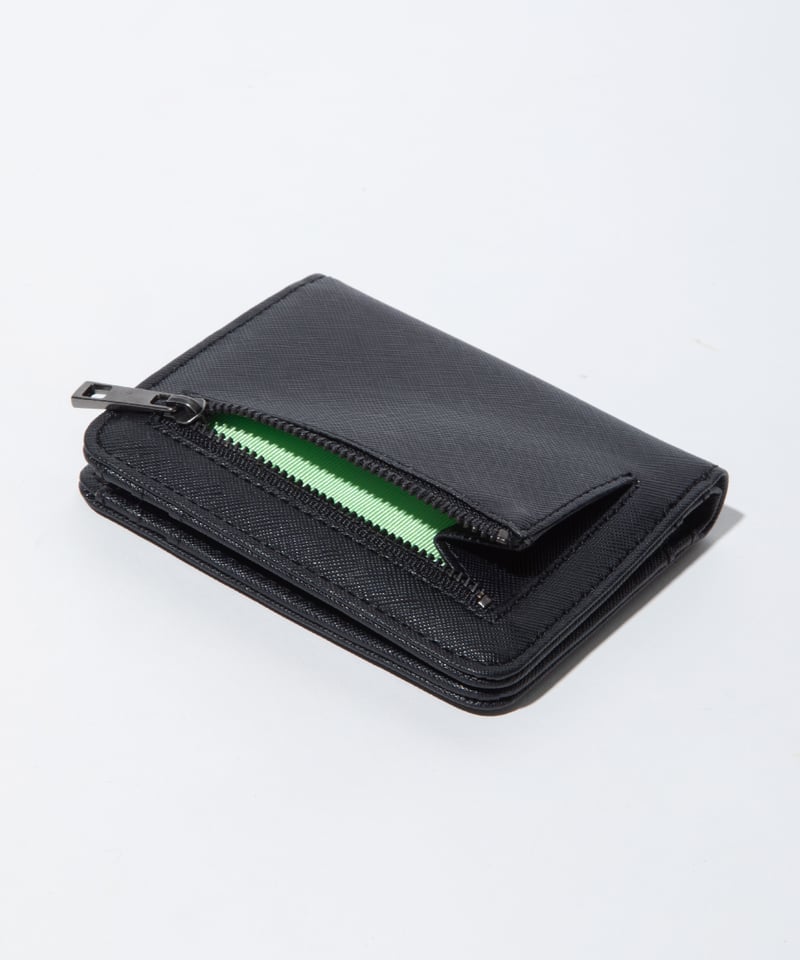 WCJ フェイスウォレット★ブラック×グリーン　二つ折り財布 フェイスウォレット【WCJ-HI-004BLK】 | WCJ OFFICIAL WEB STORE