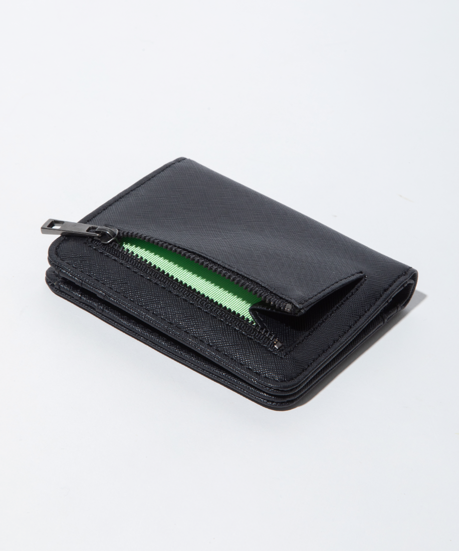 WCJ フェイスウォレット★ブラック×グリーン　二つ折り財布 フェイスウォレット【WCJ-HI-004BLK】 | WCJ OFFICIAL WEB STORE