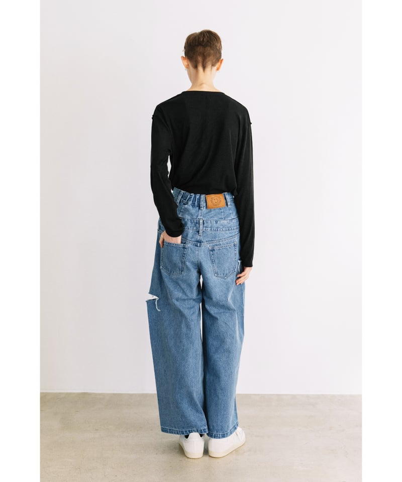 レイヤードデニムパンツ【WCJ-GM-026BLU】 | WCJ OFFICIAL WEB S