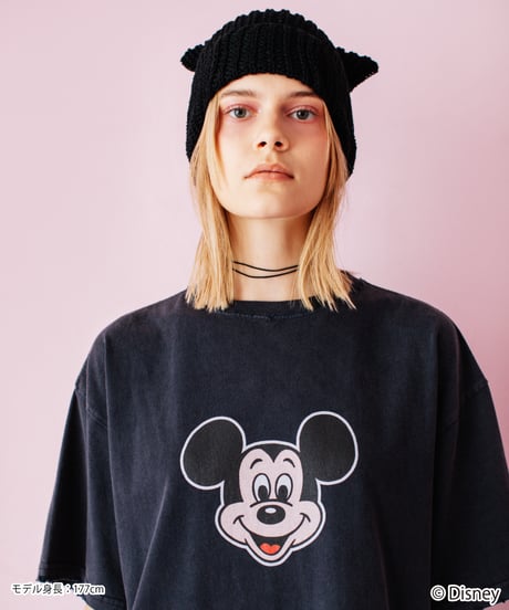 Disney / OVER DYE SS TEE（ミッキー）【WCJ-GC-027BLK01】