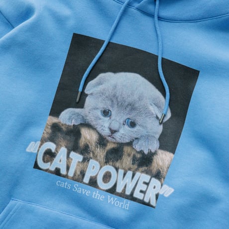 CAT POWER SWEAT HOODIE【WCJ-NA-012BU】